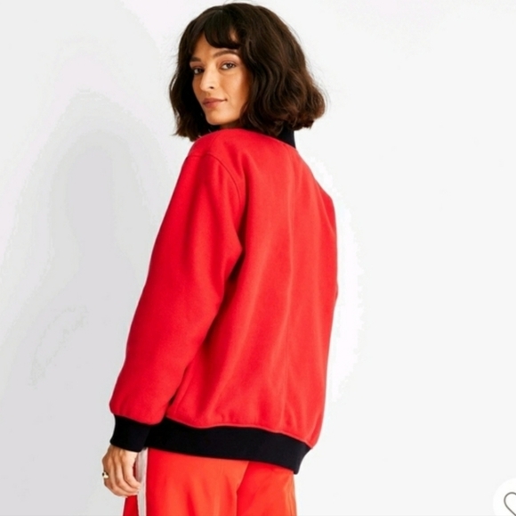 Future Collective with Kahlana Barfield Brown Women's Bomber Jacket Sz Xl - Picture 4 of 6